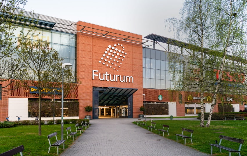 Plánek nákupního centra Futurum Hradec